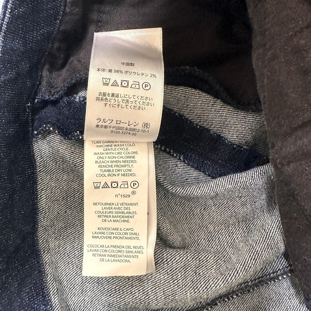 Polo Ralph Lauren Denim Pencil Skirt Womens 8 Blue Zipper Pockets Slit‎ - Picture 10 of 10